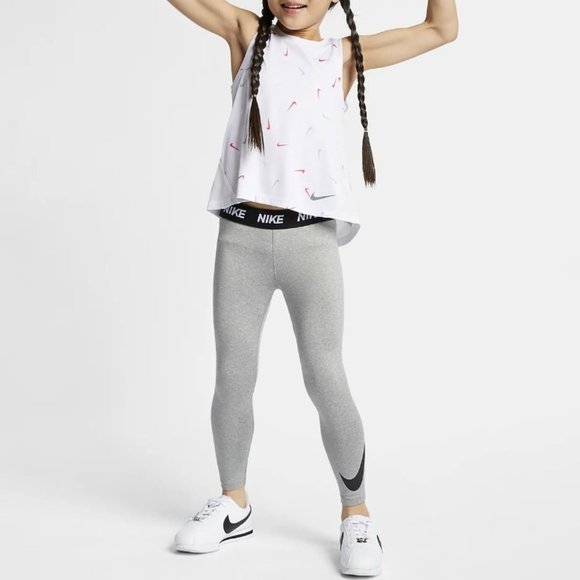 Nike Dri-FIT 36B293-042 Girls Leggings Grey  Heather - Picture 1 of 5